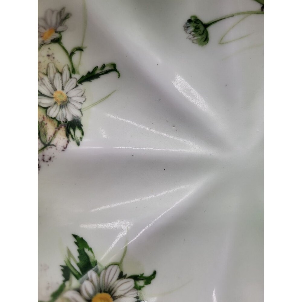 Limoges Porcelain Footed Candy Dish Floral Gold Trim Scalloped Decorative VTG - Picture 3 of 9